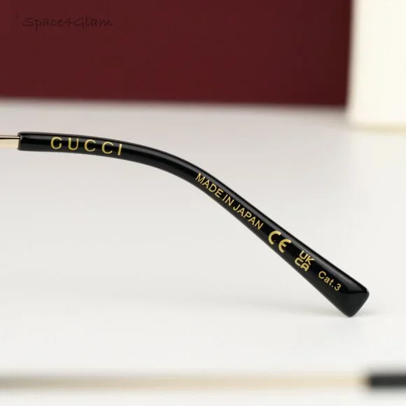 Gucci Women Sunglasses Gold Brown Square GG1876S 002 NEW AUTHENTIC